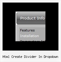 Html Create Divider In Dropdown Dynamic Menu Using Javascript