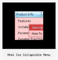 Html Css Collapsible Menu Rollover Layer Dropdown