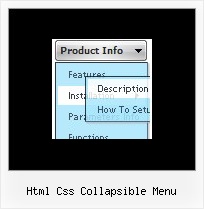 Html Css Collapsible Menu Dhtml Basic