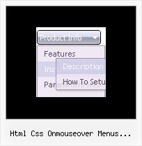 Html Css Onmouseover Menus Desplegables Sencillo Cascading Menu Example