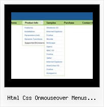 Html Css Onmouseover Menus Desplegables Sencillo Web Navigation Tabs
