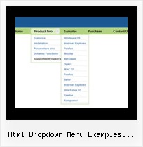 Html Dropdown Menu Examples Divider Javascript Pulldown Menu Flyout