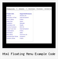 Html Floating Menu Example Code Css Drop Down Examples