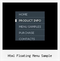 Html Floating Menu Sample Position Javascript Dhtml