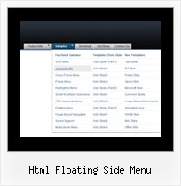 Html Floating Side Menu Drop Down Java Menus