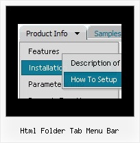 Html Folder Tab Menu Bar Menu Desplegable Para