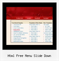 Html Free Menu Slide Down Javascript Drop Down Menu Fade