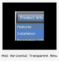 Html Horizontal Transparent Menu Javascript Menus Over Frames