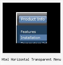 Html Horizontal Transparent Menu Javascript Navigation Menu Example