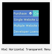 Html Horizontal Transparent Menu Dropdown Menu Rollover Menu