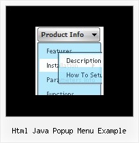 Html Java Popup Menu Example Javascript Xml Cascading Menu