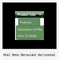 Html Menu Deroulant Horizontal Drop Down Menu Over