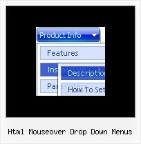 Html Mouseover Drop Down Menus Dhtml Horizontal Menu Script