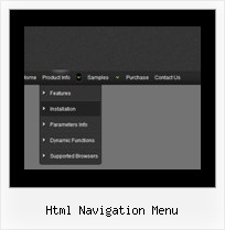 Html Navigation Menu Text Javascript Menu