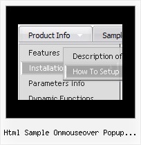 Html Sample Onmouseover Popup Windows Tutorial Javascript Navigation Tree