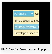 Html Sample Onmouseover Popup Windows Dhtml Menu Software