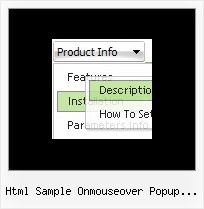 Html Sample Onmouseover Popup Windows Create Menu Bar In Html