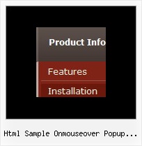 Html Sample Onmouseover Popup Windows Javascript Menu Tutorials