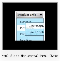Html Slide Horizontal Menu Items Sliding Menu Jscript