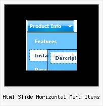 Html Slide Horizontal Menu Items Gratis Menu Buttons