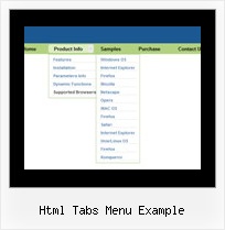 Html Tabs Menu Example Dhtml Menu Example