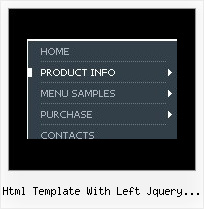 Html Template With Left Jquery Menu Javascript Submenu Samples