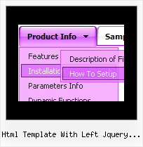 Html Template With Left Jquery Menu Dhtml Collapsing Menu