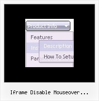 Iframe Disable Mouseover Javascript Layer Menu