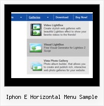 Iphon E Horizontal Menu Sample Javascript Navigation Tab Source