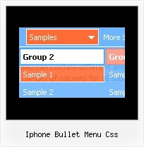 Iphone Bullet Menu Css Menu Transparent Javascript