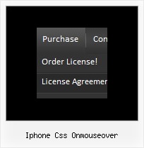 Iphone Css Onmouseover Dhtml Mouseover Menu