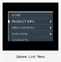 Iphone List Menu Multiple Foldout Menus