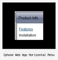 Iphone Web App Horizontal Menu Submenu In Html