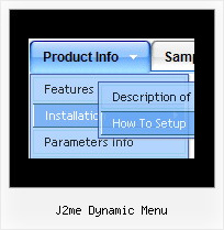 J2me Dynamic Menu Web Drop Down Bar