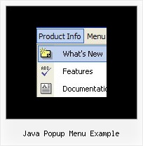 Java Popup Menu Example Javascript Rollover Menu Submenu Horizontal