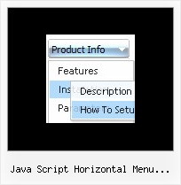 Java Script Horizontal Menu Buttons Sliding Menus With Javascript