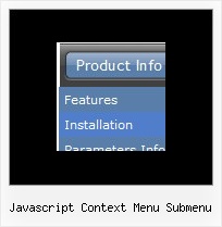 Javascript Context Menu Submenu Mouseover Down Menu Javascript