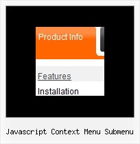 Javascript Context Menu Submenu Web Page Menu Bars