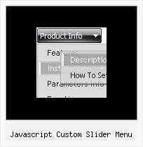 Javascript Custom Slider Menu Menu Dhtml Transition