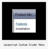 Javascript Custom Slider Menu Creating Web Menus
