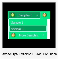 Javascript External Side Bar Menu Down Menu Css