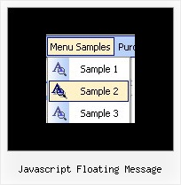 Javascript Floating Message Down Menu Script