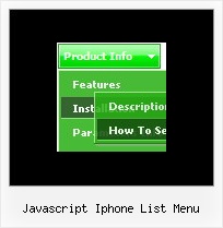 Javascript Iphone List Menu Menu Creator