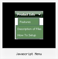 Javascript Menu Drop Down Relative To Link