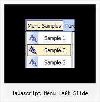 Javascript Menu Left Slide Website Menu Sample
