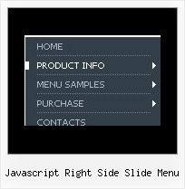 Javascript Right Side Slide Menu Collapsing Javascript