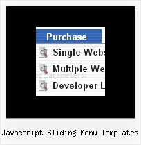 Javascript Sliding Menu Templates Vertical Mouse Over Menu
