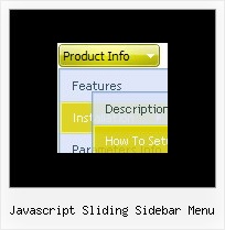 Javascript Sliding Sidebar Menu Hover Fade