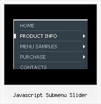 Javascript Submenu Slider Dhtml Navigation Menu Rollover