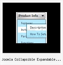 Joomla Collapsible Expandable Menus Rollover Drop Down